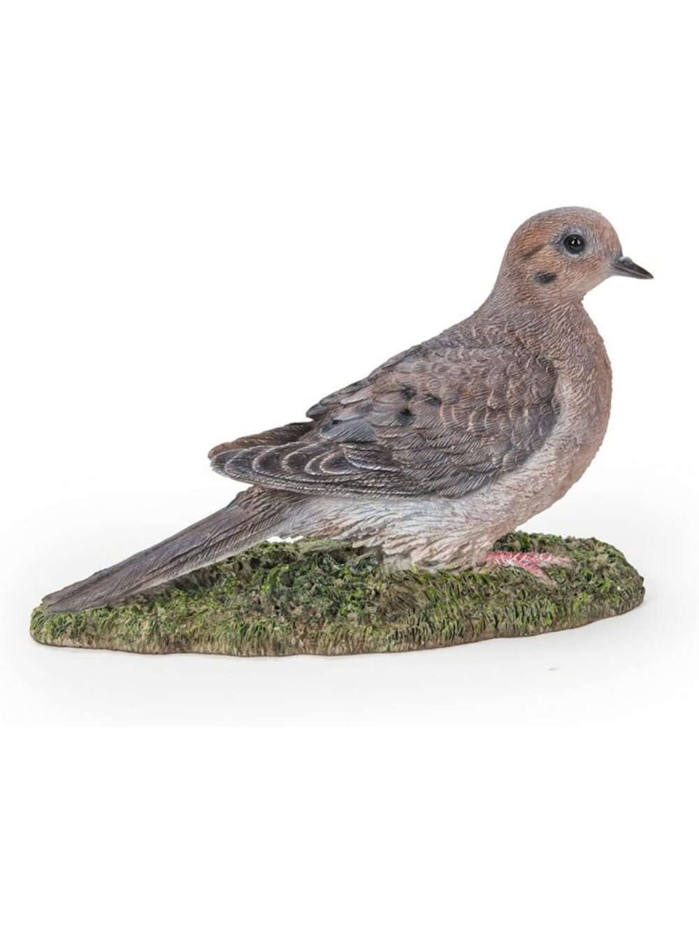 Charming Bird on Stump Statue - Mourning Dove Decor, Colorful Garden Accent